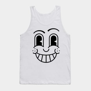 Black Silly Laugh Emoji Tank Top